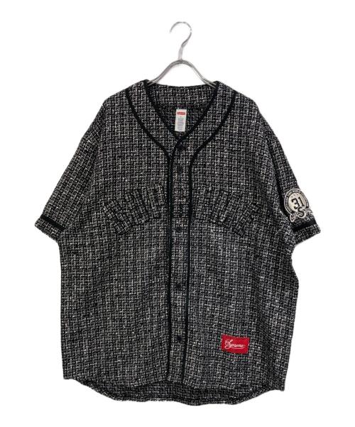 SUPREME（シュプリーム）Supreme (シュプリーム) Boucle Baseball Jersey ブラック サイズ:SIZE Lの古着・服飾アイテム