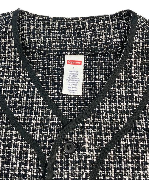 SUPREME（シュプリーム）Supreme (シュプリーム) Boucle Baseball Jersey ブラック サイズ:SIZE Lの古着・服飾アイテム
