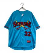 SUPREMEシュプリーム）の古着「Swords Baseball Jersey」｜ブルー