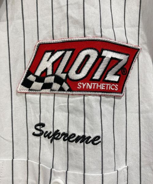 SUPREME（シュプリーム）Supreme (シュプリーム) VANSON (バンソン) Leathers S/S Work Shirt グレー×ホワイト サイズ:SIZE Lの古着・服飾アイテム