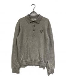 maison kitsune（メゾンキツネ）の古着「キツネワッペンニットポロシャツ」｜アイボリー