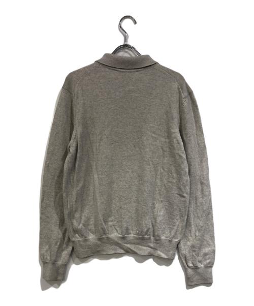 maison kitsune（メゾンキツネ）MAISON KITSUNE (メゾンキツネ) キツネワッペンニットポロシャツ アイボリー サイズ:SIZE Sの古着・服飾アイテム