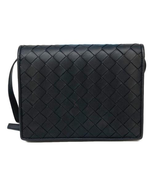 BOTTEGA VENETA（ボッテガベネタ）BOTTEGA VENETA (ボッテガベネタ) イントレチャートミニショルダーバッグ ブラックの古着・服飾アイテム
