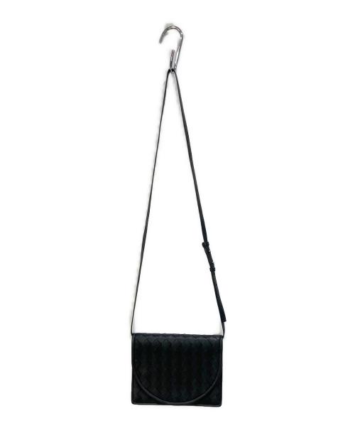 BOTTEGA VENETA（ボッテガベネタ）BOTTEGA VENETA (ボッテガベネタ) イントレチャートミニショルダーバッグ ブラックの古着・服飾アイテム
