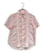 tricot COMME des GARCONSトリココムデギャルソン）の古着「ドット柄シャツ」｜ホワイト×ピンク