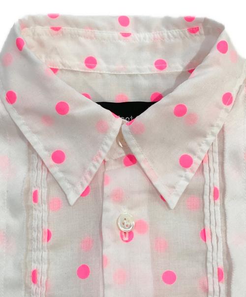 tricot COMME des GARCONS（トリココムデギャルソン）tricot COMME des GARCONS (トリココムデギャルソン) ドット柄シャツ ホワイト×ピンク サイズ:SIZE Sの古着・服飾アイテム