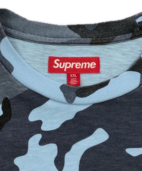 SUPREME（シュプリーム）Supreme (シュプリーム) Collegiate Appliqué S/S Top ブルー サイズ:SIZE XXLの古着・服飾アイテム