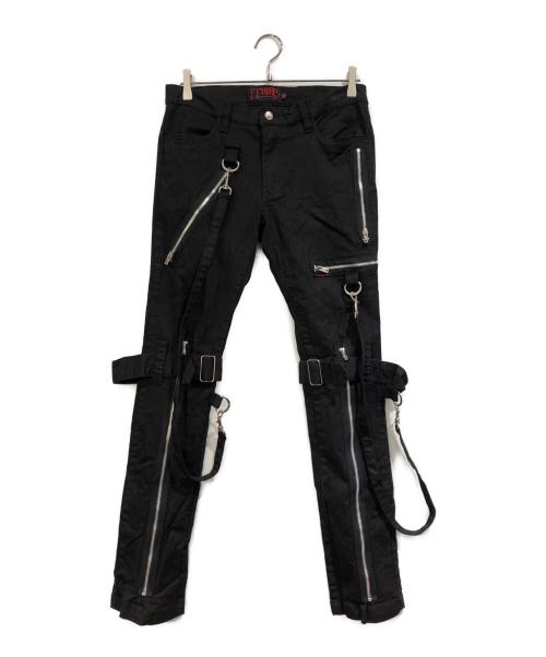 TRIPP NYC（トリップニューヨークシティー）TRIPP NYC (トリップニューヨークシティー) BLACK BONDAGE PANT ブラック サイズ:SIZE 30の古着・服飾アイテム