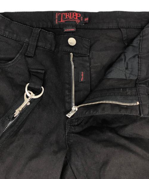TRIPP NYC（トリップニューヨークシティー）TRIPP NYC (トリップニューヨークシティー) BLACK BONDAGE PANT ブラック サイズ:SIZE 30の古着・服飾アイテム
