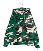 SUPREMEシュプリーム）の古着「Small Box Zip Up Hooded Sweatshirt」｜グリーン×グレー