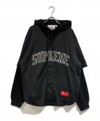 SUPREME×Chicago White Soxシュプリーム×）の古着「Hooded Baseball Jersey」｜ブラック