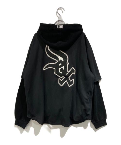 SUPREME（シュプリーム）Supreme (シュプリーム) Chicago White Sox Hooded Baseball Jersey ブラック サイズ:SIZE Mの古着・服飾アイテム
