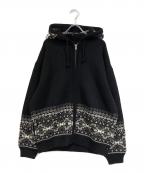 SUPREMEシュプリーム）の古着「Beaded Zip Hooded」｜ブラック