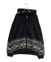 SUPREME（シュプリーム）の古着「Beaded Zip Hooded」｜ブラック