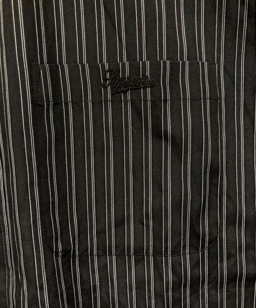 SUPREME（シュプリーム）Supreme (シュプリーム) Pinstripe Shirt ブラック×ホワイト サイズ:SIZE Lの古着・服飾アイテム