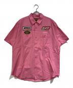 SUPREME×VANSONシュプリーム×バンソン）の古着「Leathers S/S Work Shirt」｜ピンク