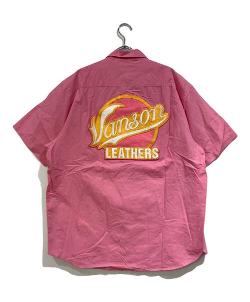 SUPREME（シュプリーム）Supreme (シュプリーム) VANSON (バンソン) Leathers S/S Work Shirt ピンク サイズ:SIZE Lの古着・服飾アイテム