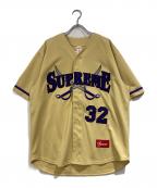 SUPREMEシュプリーム）の古着「Sword baseball jersey」｜ベージュ×パープル