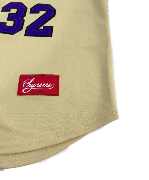 SUPREME（シュプリーム）Supreme (シュプリーム) Sword baseball jersey ベージュ×パープル サイズ:SIZE Mの古着・服飾アイテム