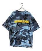 SUPREMEシュプリーム）の古着「Collegiate Applique S/S Top」｜ブルー