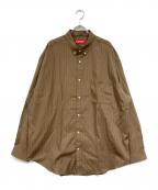 SUPREMEシュプリーム）の古着「Pinstripe Shirt」｜ブラウン
