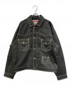 SUPREME×TRUE RELIGIONシュプリーム×トゥルー レリジョン）の古着「Leather Trucker Jacket」｜ブラック