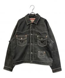 SUPREME×TRUE RELIGION（シュプリーム×トゥルー レリジョン）の古着「Leather Trucker Jacket」｜ブラック