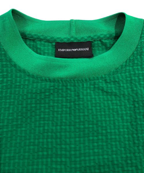 EMPORIO ARMANI（エンポリオ アルマーニ）EMPORIO ARMANI (エンポリオ アルマーニ) シアサッカーTシャツ グリーン サイズ:XSの古着・服飾アイテム