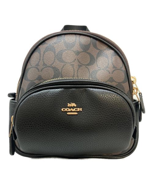 COACH（コーチ）COACH (コーチ) ミニバックパック ブラウン×ブラックの古着・服飾アイテム