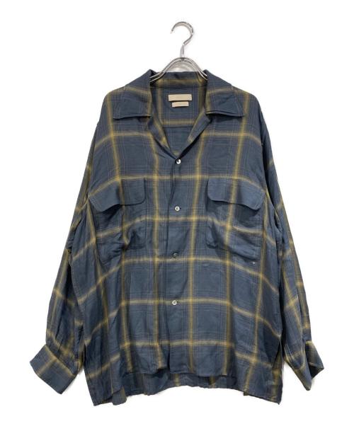 YOKE（ヨーク）YOKE (ヨーク) Ombre Plaid Wpocket Shirt ブルー サイズ:SIZE2の古着・服飾アイテム