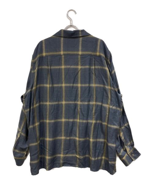 YOKE（ヨーク）YOKE (ヨーク) Ombre Plaid Wpocket Shirt ブルー サイズ:SIZE2の古着・服飾アイテム