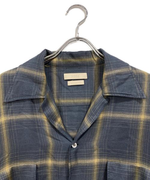 YOKE（ヨーク）YOKE (ヨーク) Ombre Plaid Wpocket Shirt ブルー サイズ:SIZE2の古着・服飾アイテム