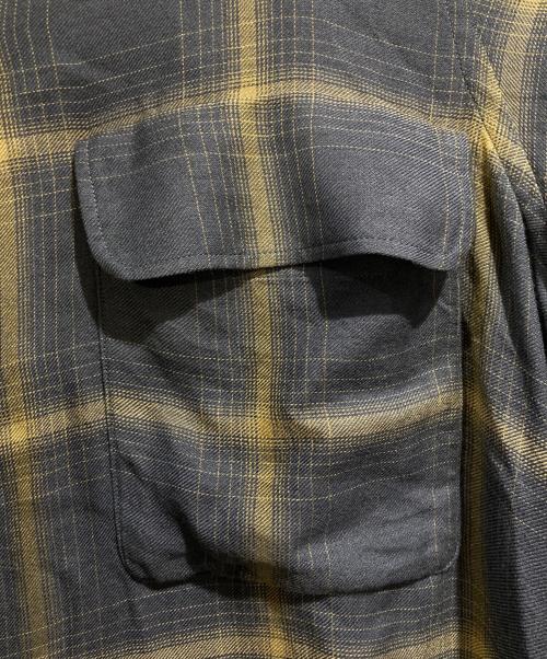YOKE（ヨーク）YOKE (ヨーク) Ombre Plaid Wpocket Shirt ブルー サイズ:SIZE2の古着・服飾アイテム