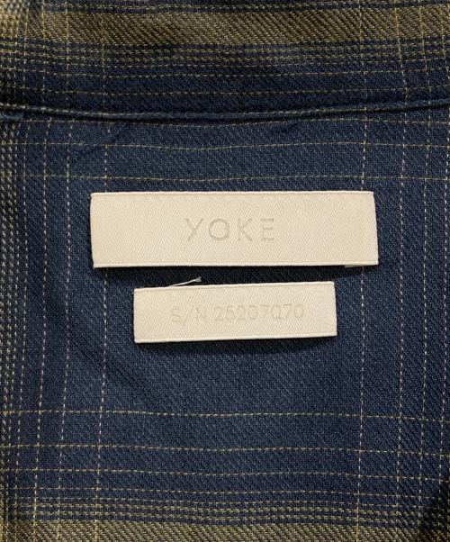 YOKE（ヨーク）YOKE (ヨーク) Ombre Plaid Wpocket Shirt ブルー サイズ:SIZE2の古着・服飾アイテム