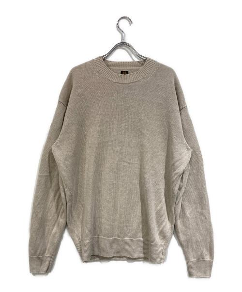 BATONER（バトナ―）BATONER (バトナ―) WASHED HIGH COUNT LINEN KNIT ベージュ サイズ:SIZE3の古着・服飾アイテム