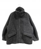 STUDIOUSステュディオス）の古着「STAND COLLAR SHAGGY MIDDLE COAT」｜グレー