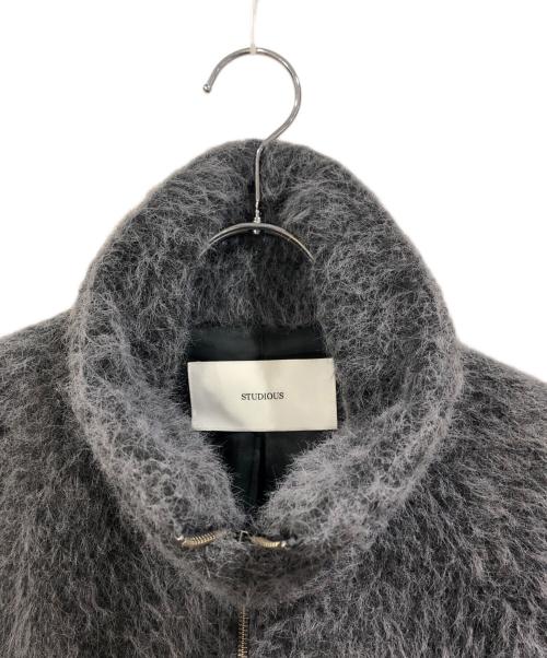 STUDIOUS（ステュディオス）STUDIOUS (ステュディオス) STAND COLLAR SHAGGY MIDDLE COAT グレー サイズ:SIZE Freeの古着・服飾アイテム