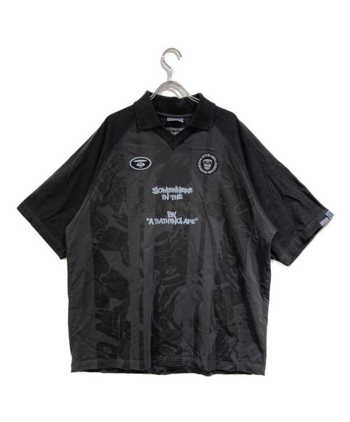 A BATHING APE（アベイシングエイプ）A BATHING APE (アベイシングエイプ) ポロシャツ ブラック サイズ:SIZE Lの古着・服飾アイテム