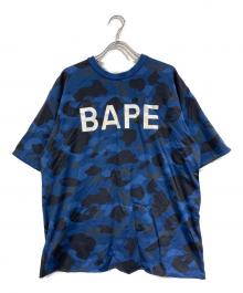 A BATHING APE（アベイシングエイプ）の古着「リバーシブル カモフラージュ Tシャツ」｜ネイビー