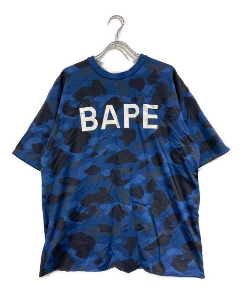 A BATHING APE（アベイシングエイプ）A BATHING APE (アベイシングエイプ) リバーシブル カモフラージュ Tシャツ ネイビー サイズ:SIZE Mの古着・服飾アイテム