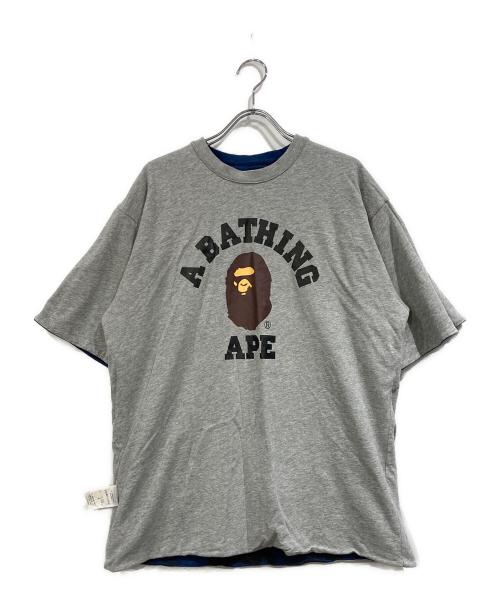 A BATHING APE（アベイシングエイプ）A BATHING APE (アベイシングエイプ) リバーシブル カモフラージュ Tシャツ ネイビー サイズ:SIZE Mの古着・服飾アイテム