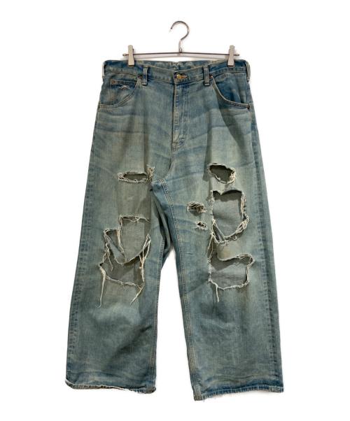 LEE（リー）LEE (リー) BEAMS (ビームス) クラッシュバギーデニムパンツ インディゴ サイズ:ｗ32の古着・服飾アイテム