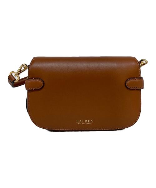 LAUREN RALPH LAUREN（ローレンラルフローレン）LAUREN RALPH LAUREN (ローレンラルフローレン) レザーショルダーバッグ ブラウンの古着・服飾アイテム