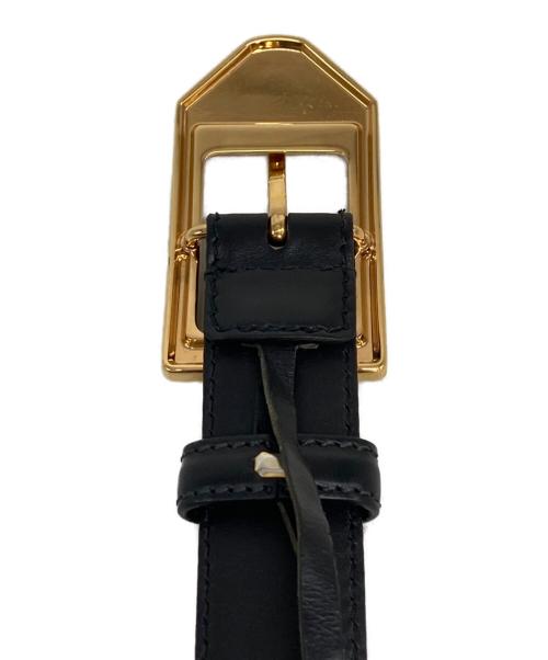 VERSACE（ヴェルサーチェ）VERSACE (ヴェルサーチェ) メドゥーサ ビギー レザーベルト ブラックの古着・服飾アイテム