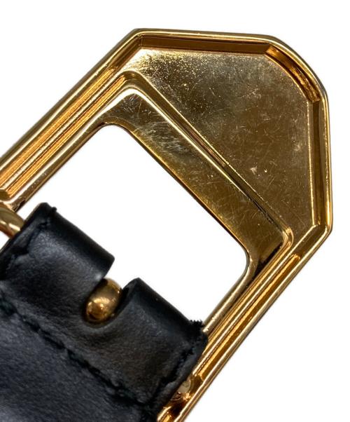 VERSACE（ヴェルサーチェ）VERSACE (ヴェルサーチェ) メドゥーサ ビギー レザーベルト ブラックの古着・服飾アイテム