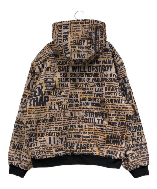 SUPREME（シュプリーム）Supreme (シュプリーム) Dash Snow Hooded Work Jacket イエロー×ブラック サイズ:SIZE Lの古着・服飾アイテム