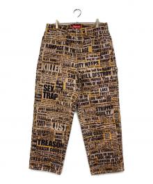 SUPREME（シュプリーム）の古着「Dash Snow Double Knee Painter Pant」｜イエロー×ブラック