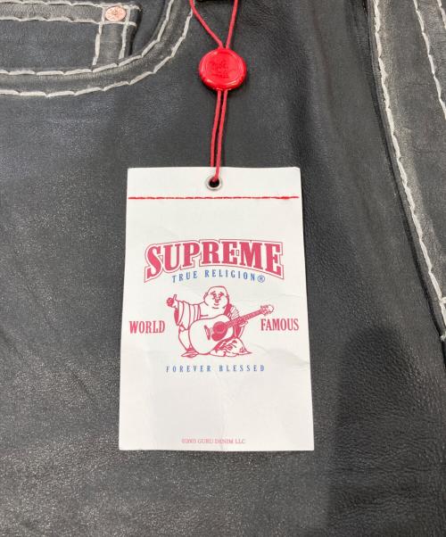 SUPREME（シュプリーム）Supreme (シュプリーム) TRUE RELIGION (トゥルー レリジョン) Loose Fit Leather Pant ブラック サイズ:32の古着・服飾アイテム