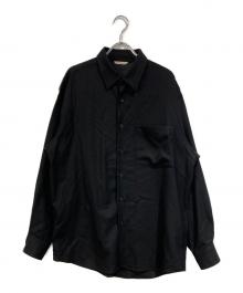 AURALEE（オーラリー）の古着「SUPER LIGHT WOOL SHIRTS」｜ブラック