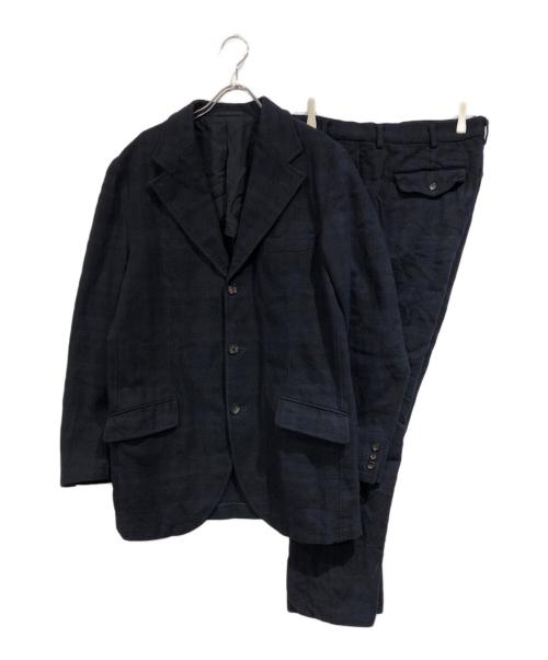 COMME des GARCONS HOMME（コムデギャルソン オム）COMME des GARCONS HOMME (コムデギャルソン オム) チェック柄セットアップ ネイビー サイズ:SIZE Mの古着・服飾アイテム